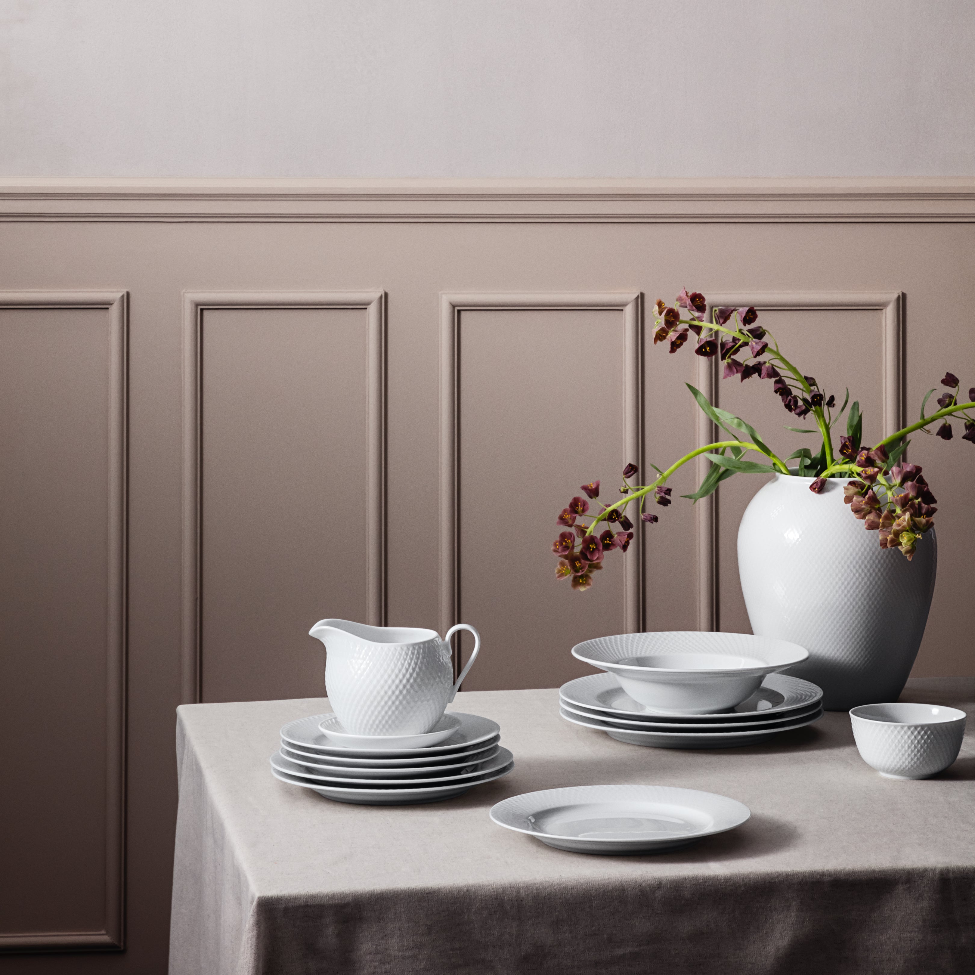 Lyngby Porcelain Rhombe Sauce Boat