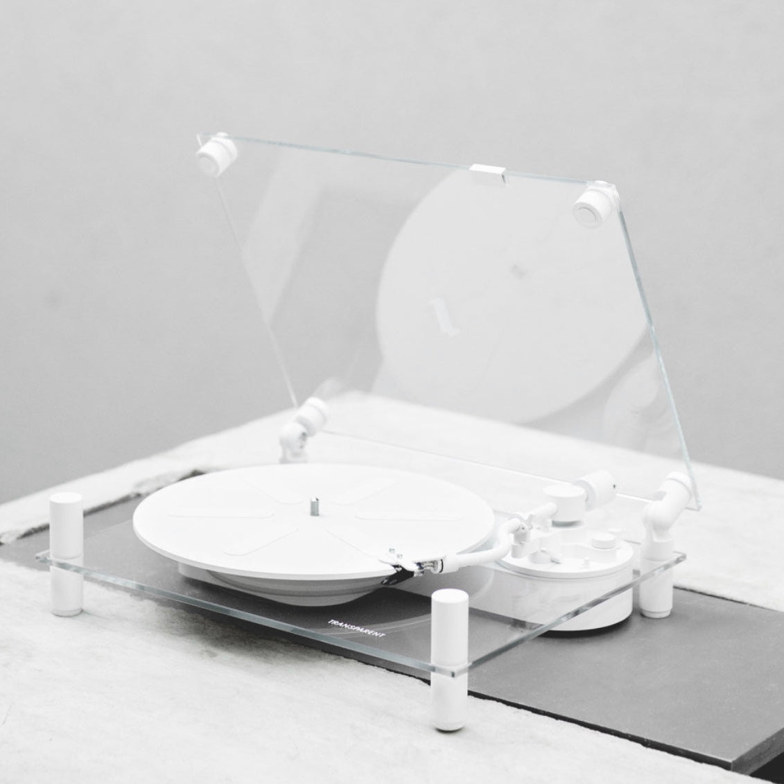 Transparent Turntable - White