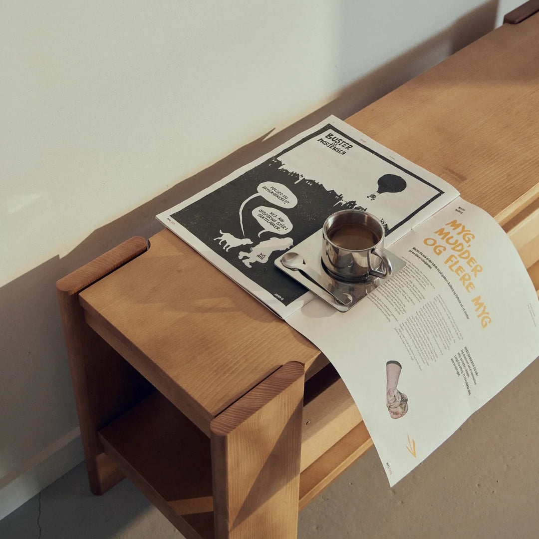Form and Refine Beam Bench, Deep Brown Pine - Batten Home