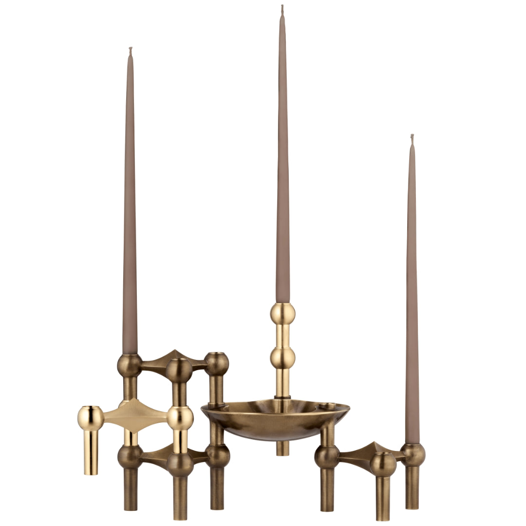 STOFF Nagel Vase, Brushed Brass
