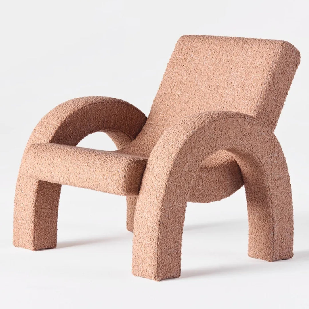 Arco Lounge Chair - Small - Boucle Pink