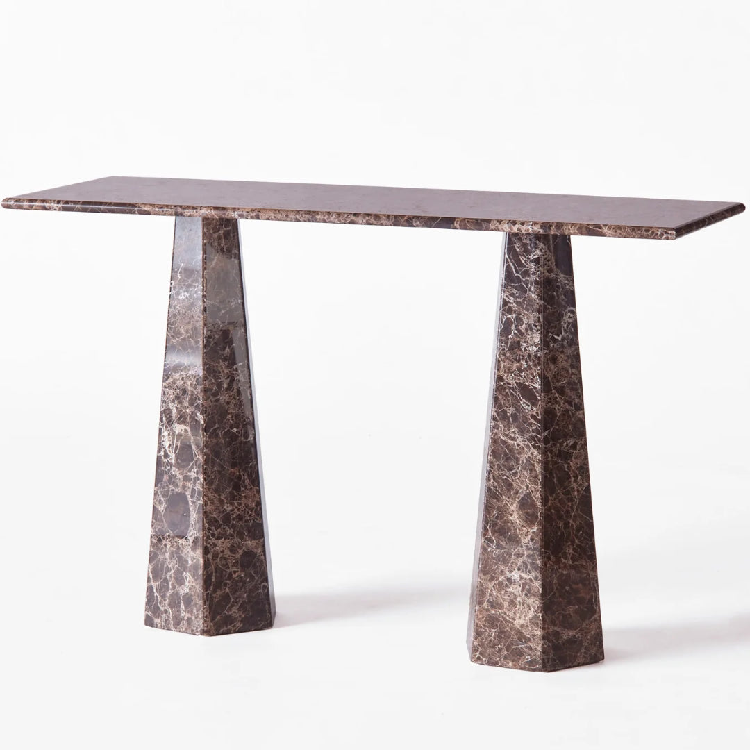 Hexagon Console Table - Dark Emperador