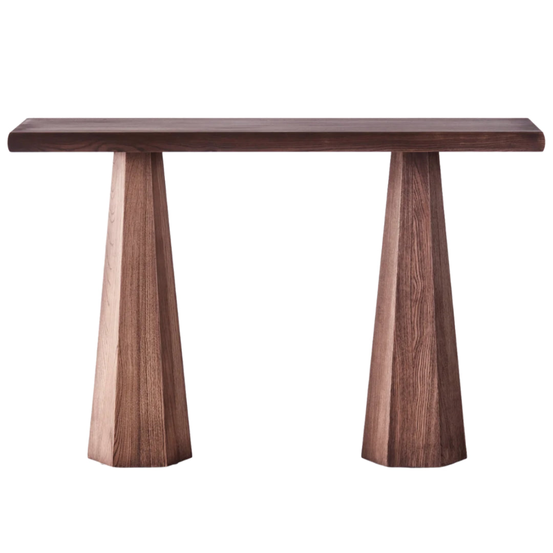 Hexagon Console Table - Stained Ash