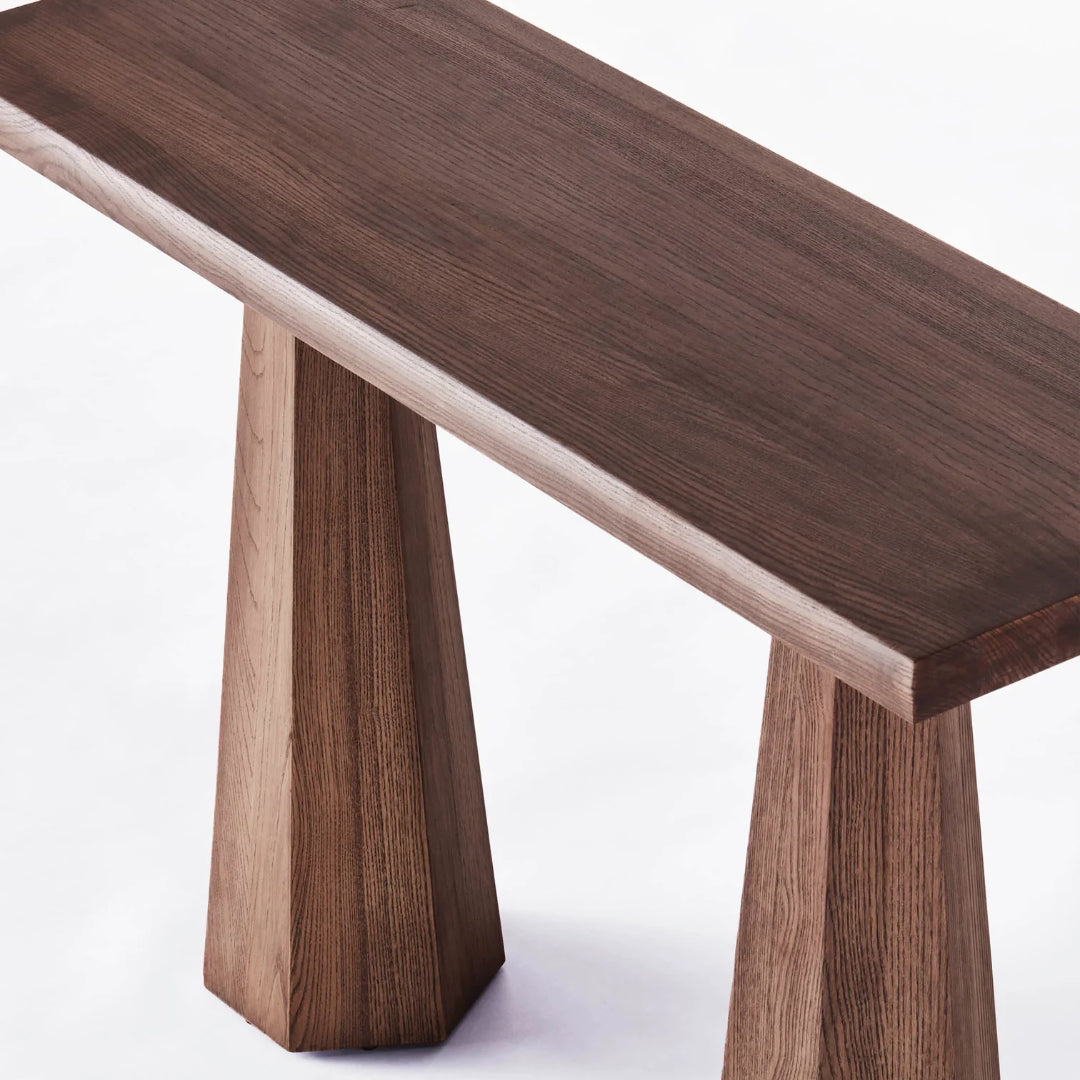 Hexagon Console Table - Stained Ash