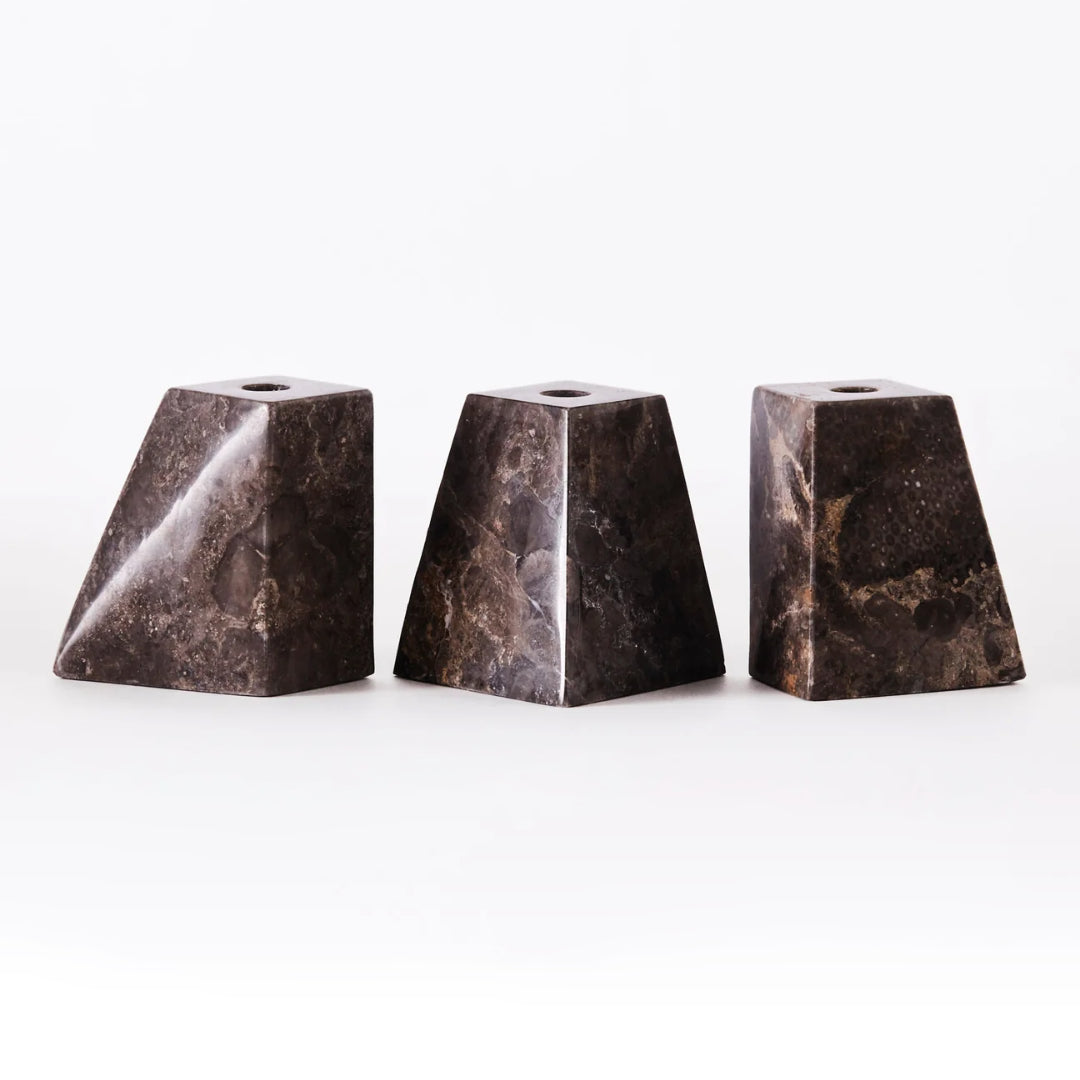 Pyramid Candle Holders - Set of 3