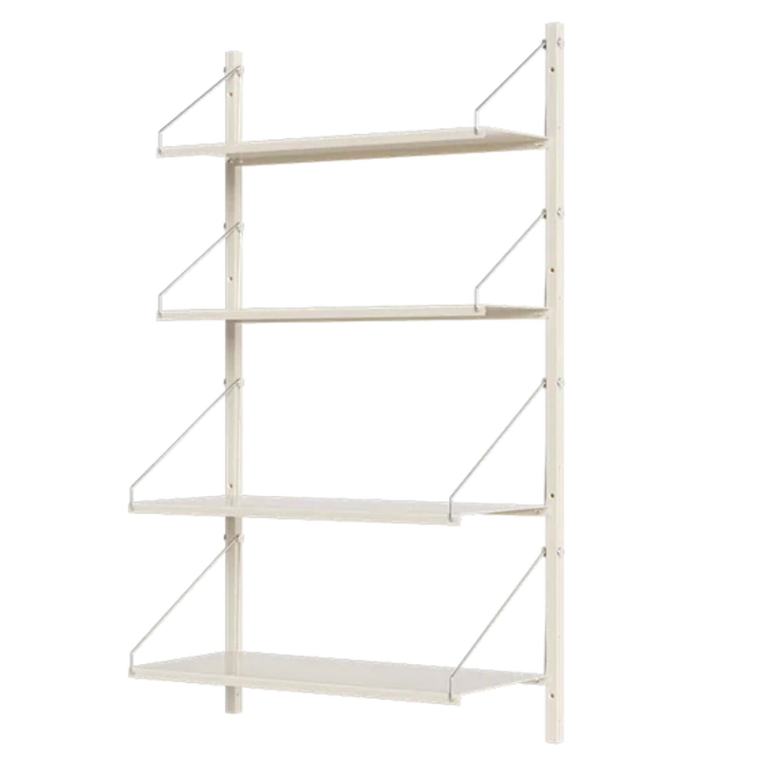 Shelf Library Single Section │ H42.7 │ Warm White Steel