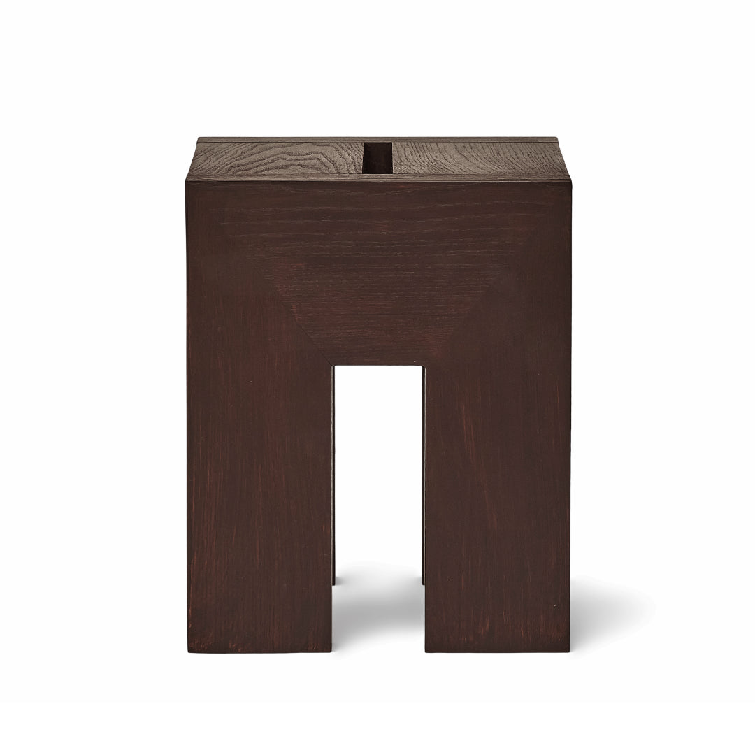 Form and Refine Monolith Side Table, Dark Brown Ash - Batten Home