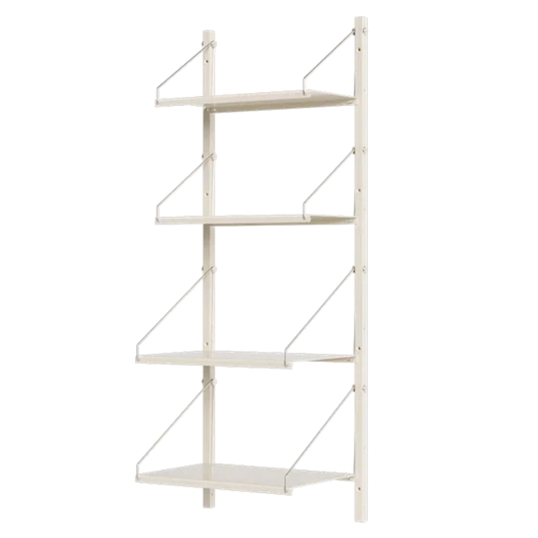 Shelf Library Single Section │ H42.7 │ Warm White Steel