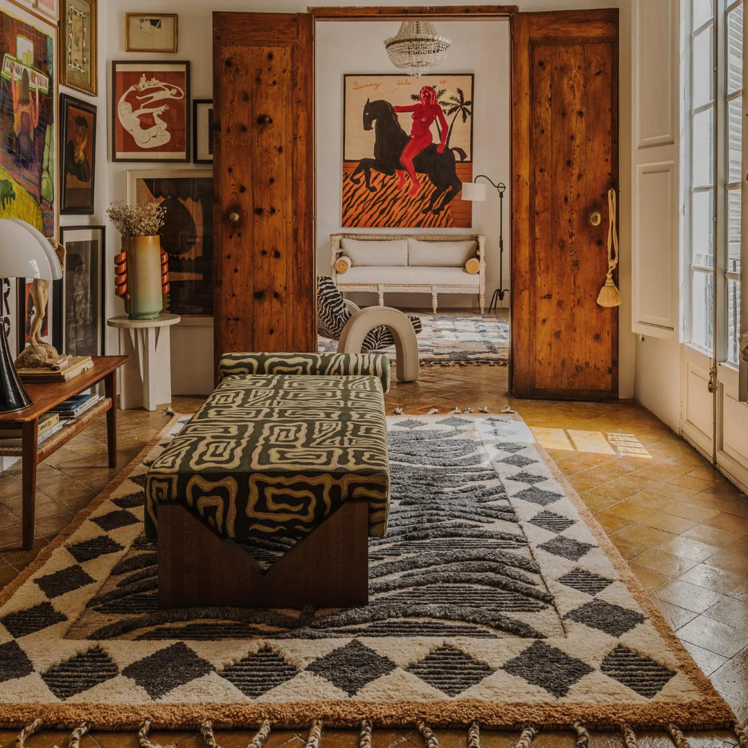Dusty Deco Wildcat Rug Ash Black - Batten Home