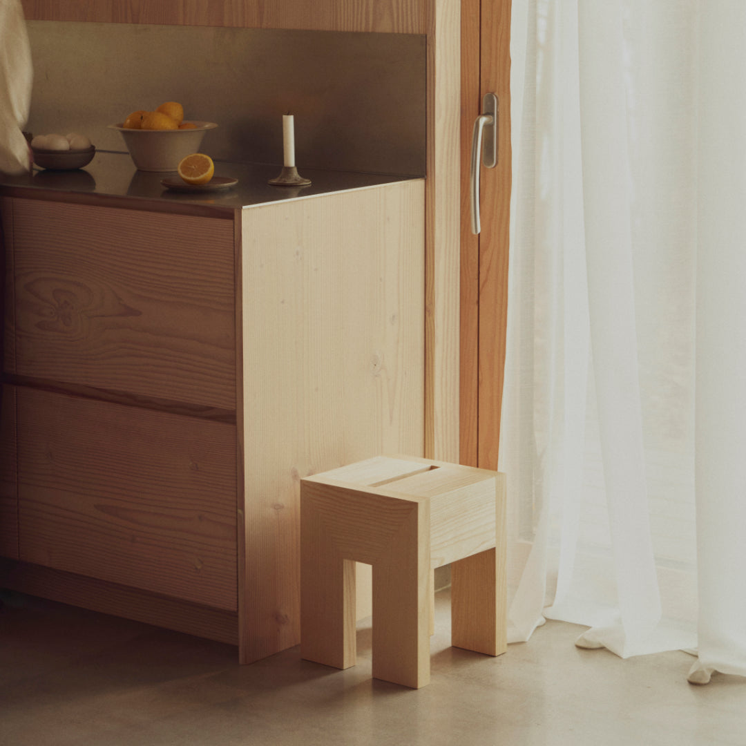 Form and Refine Monolith Side Table, Ash - Batten Home