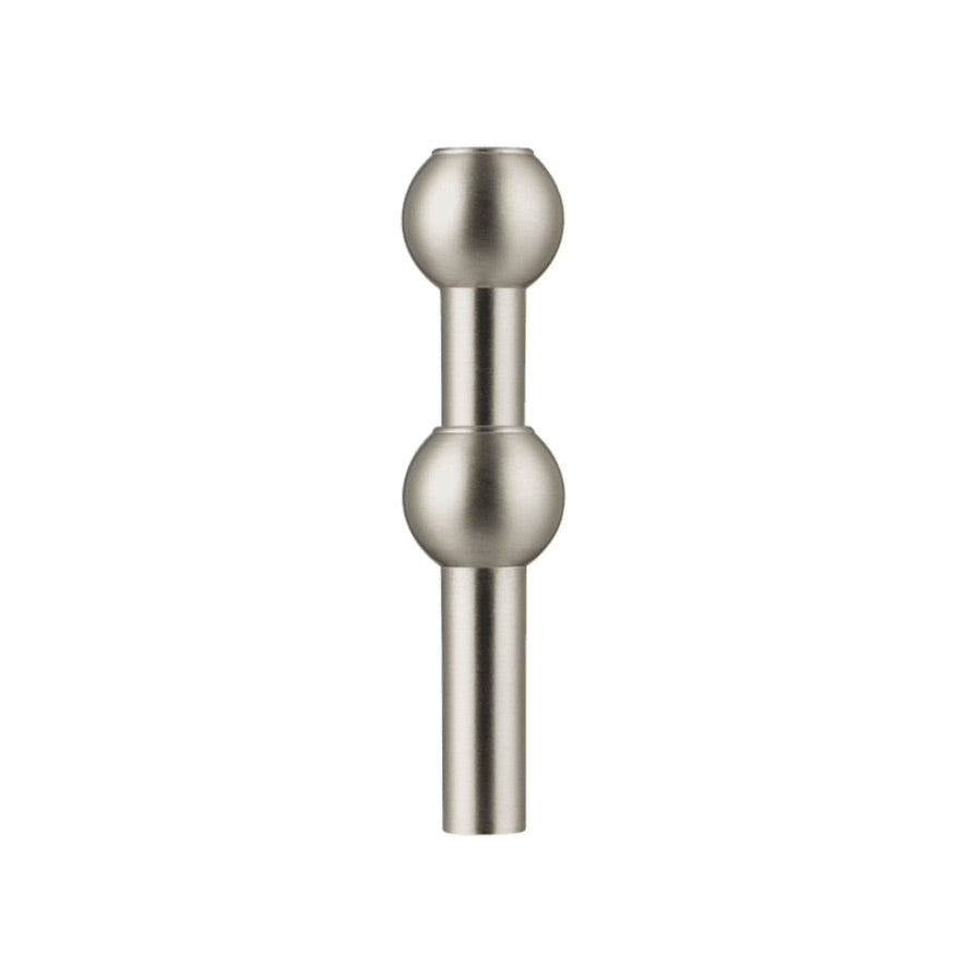 STOFF Nagel Vase, Brushed Chrome - Batten Home