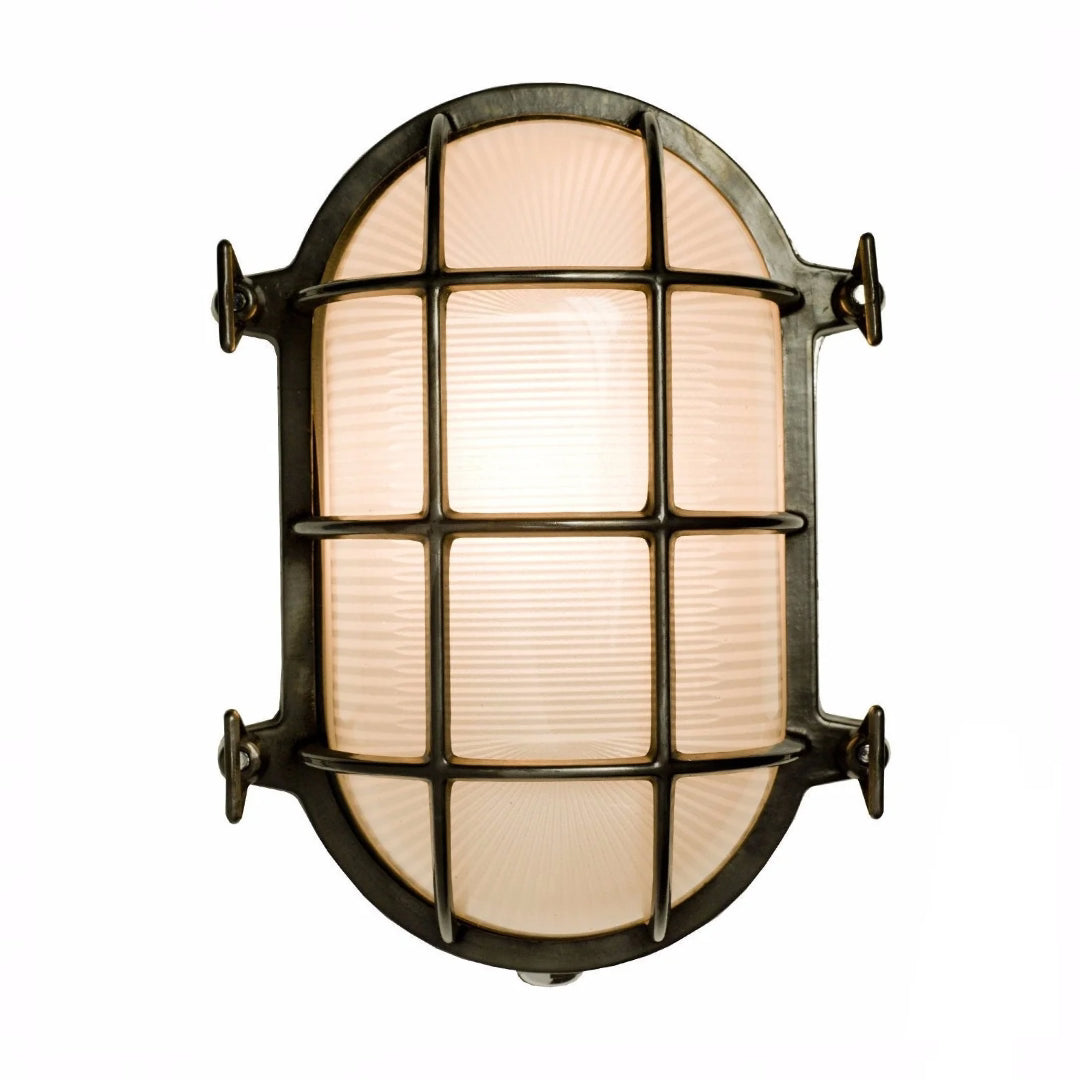 Oval Brass Bulkhead - Polished Brass