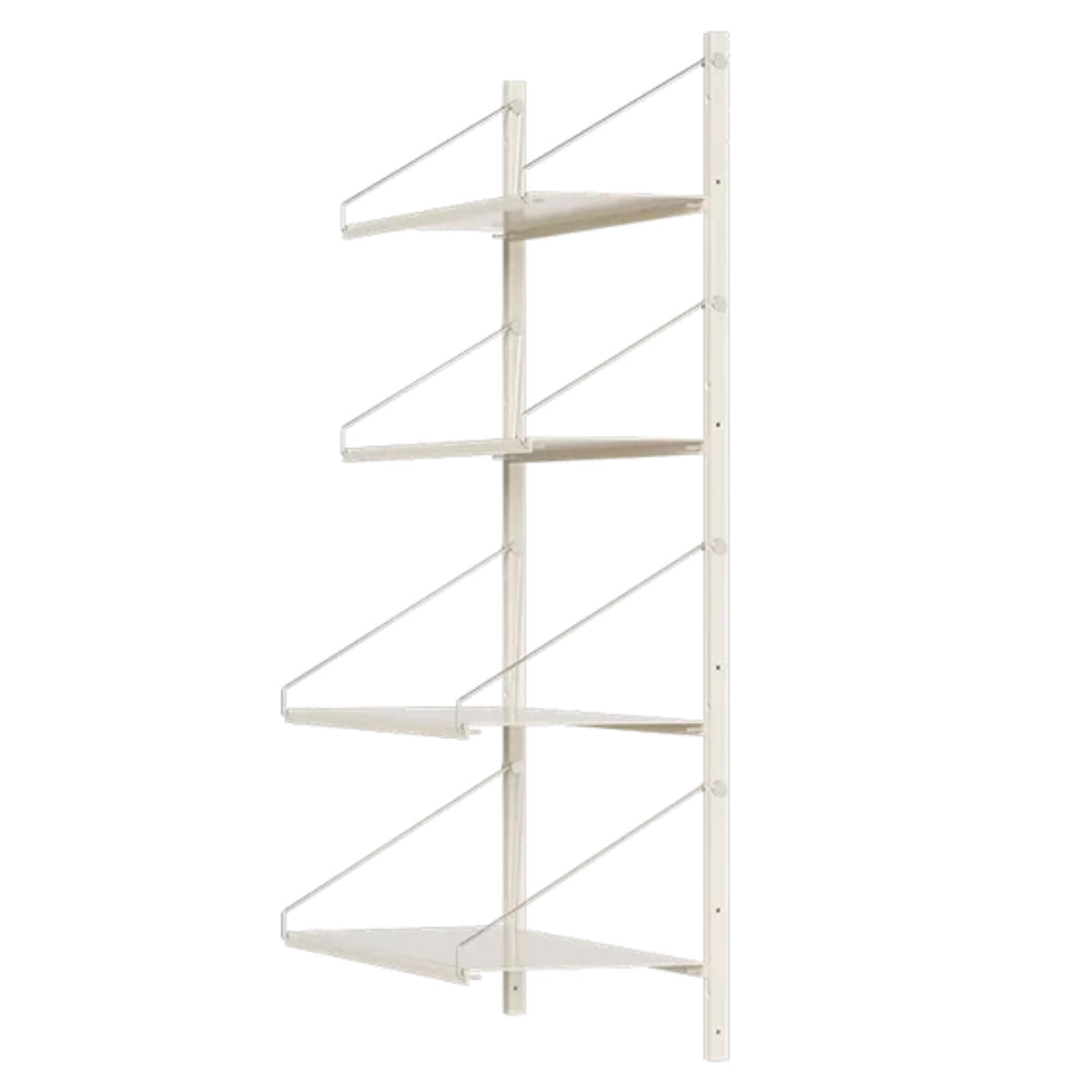 Shelf Library Single Section │ H42.7 │ Warm White Steel