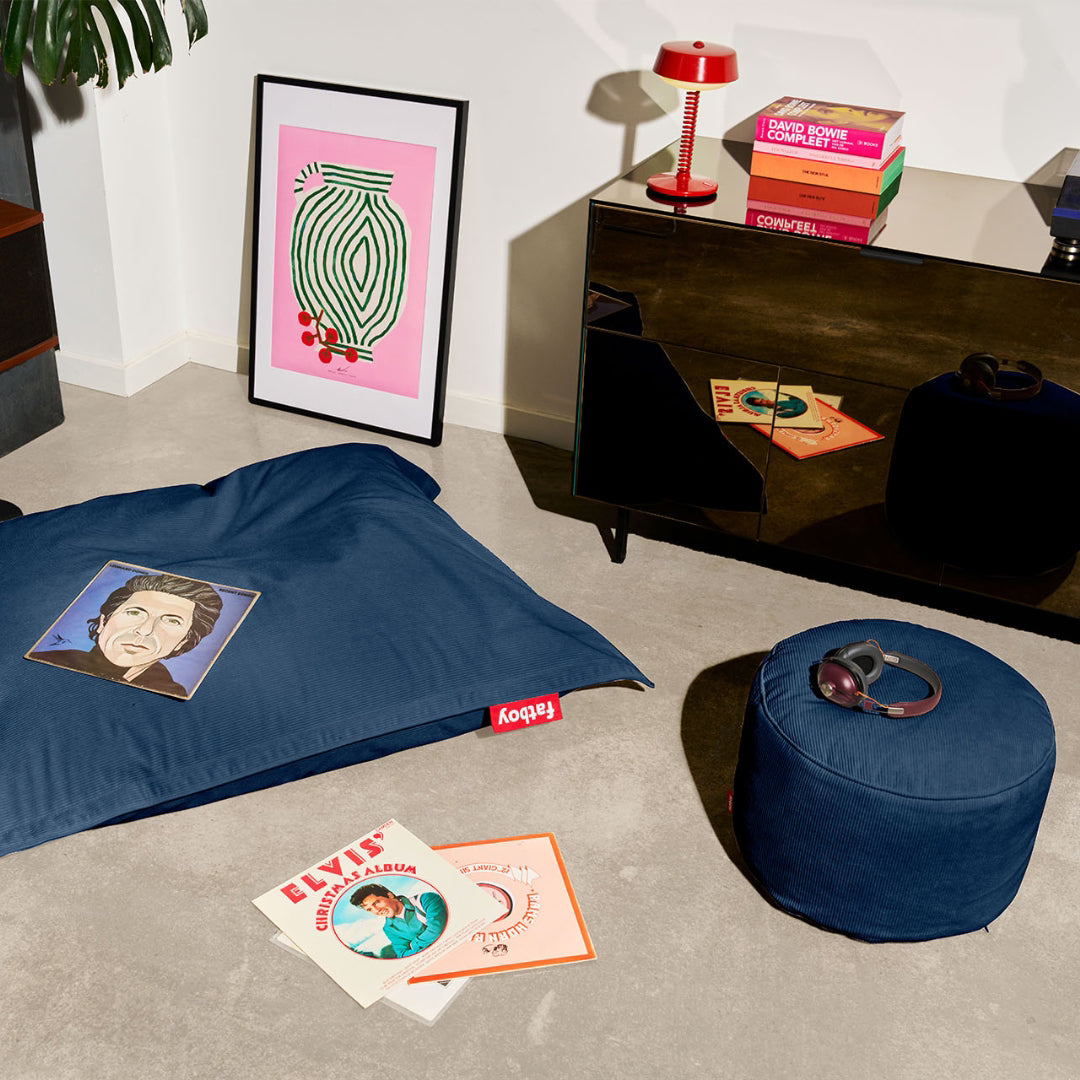 Point Recycled Cord Pouf Ottoman