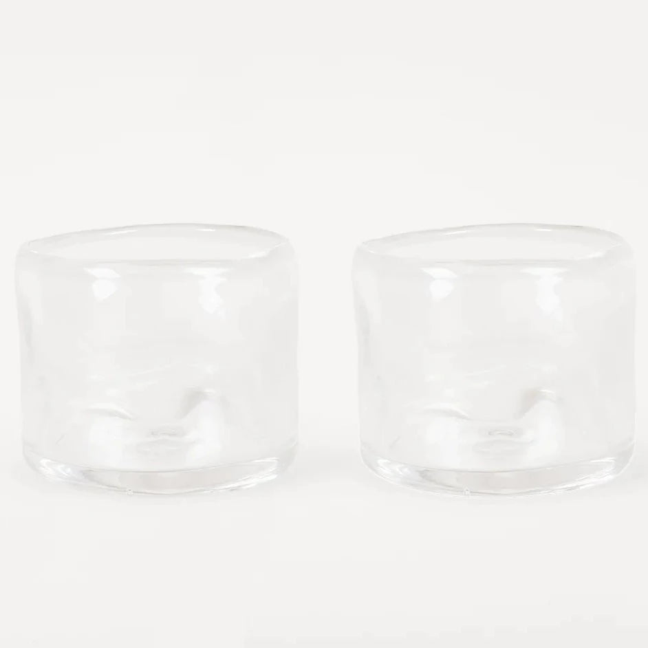 0405 Glass - Wide - Clear - Set of 2