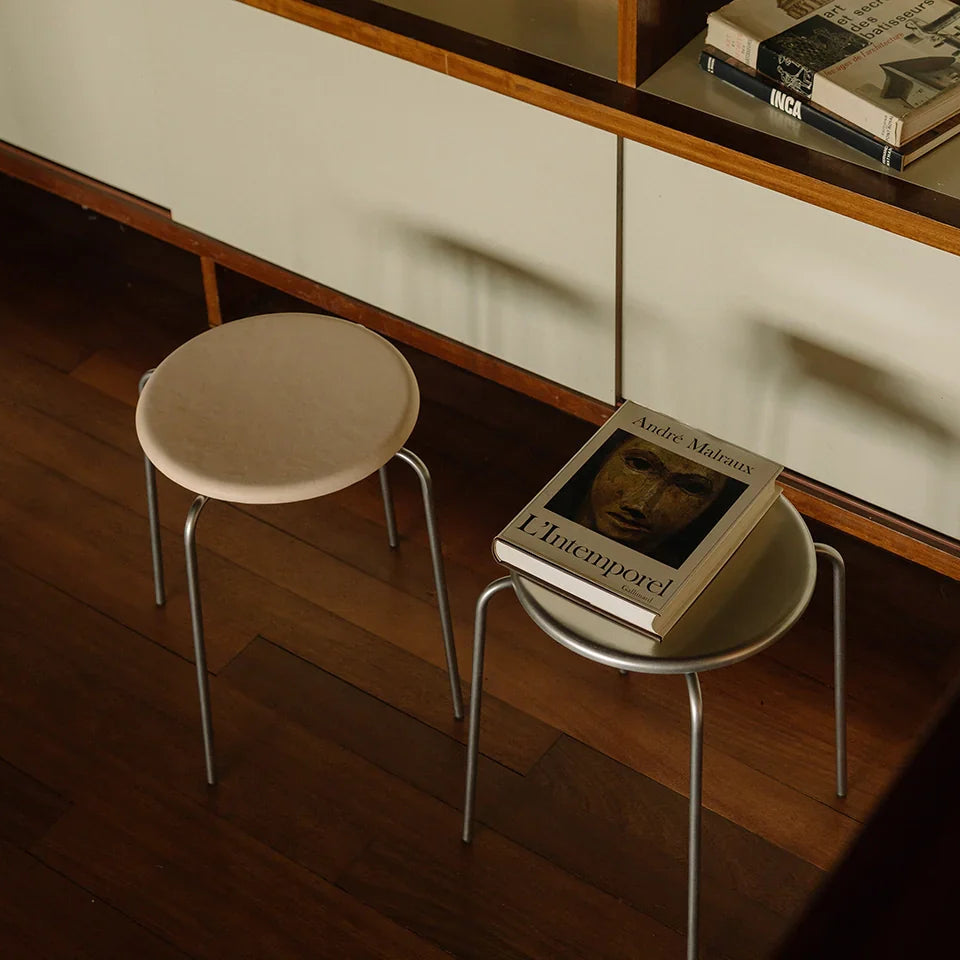 Petit Rond Stool - Leather Seat