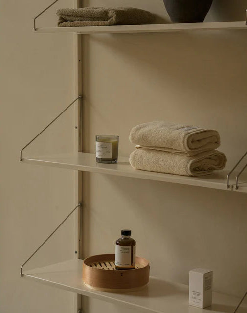 Shelf Library Single Section │ H73 │ Warm White Steel