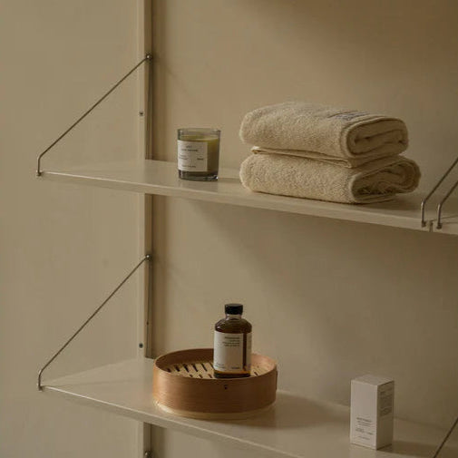 Shelf Library Single Section │ H73 │ Warm White Steel