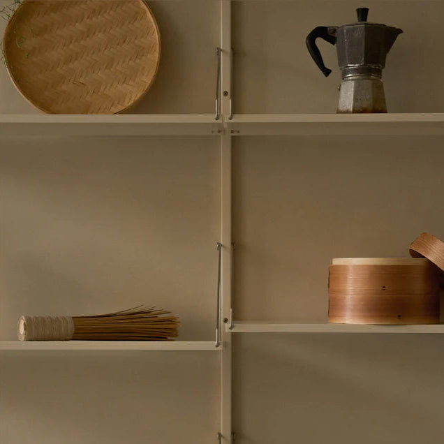 Shelf Library Hanger Section │ H72 │ Warm White Steel