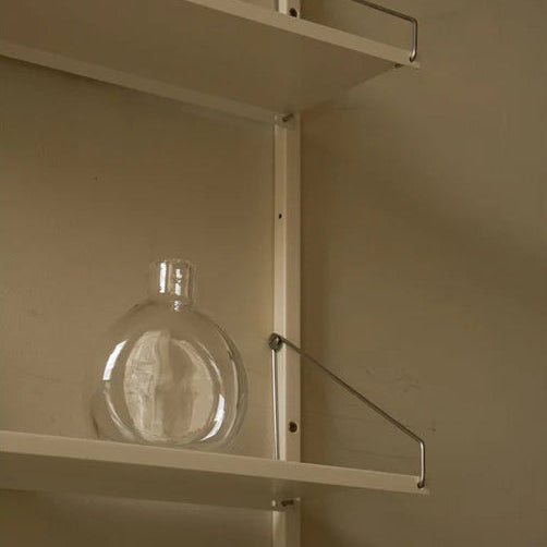 Shelf Library Single Section │ H73 │ Warm White Steel