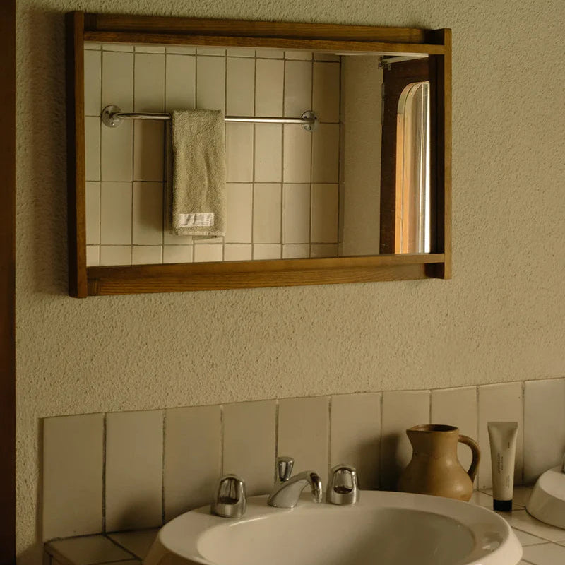 Symmetry Mirror - Honey Ash Wood