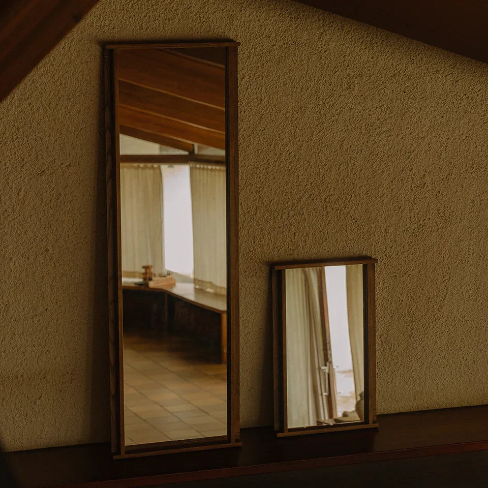 Symmetry Mirror - Honey Ash Wood