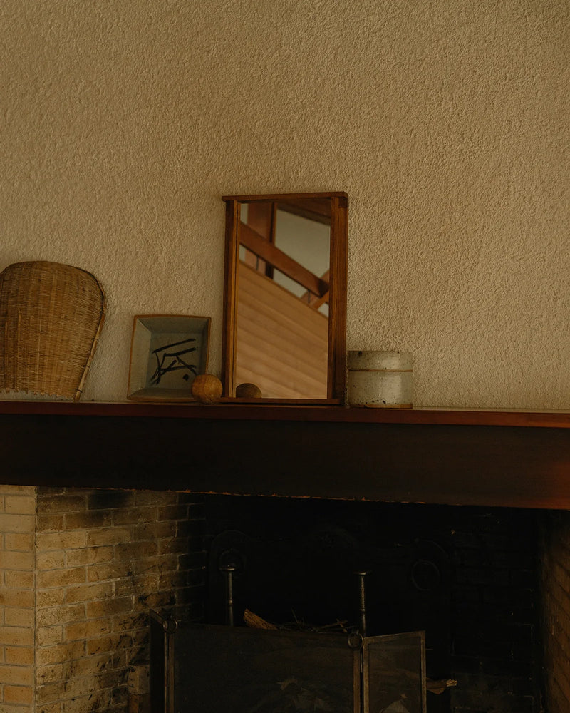 Symmetry Mirror - Honey Ash Wood