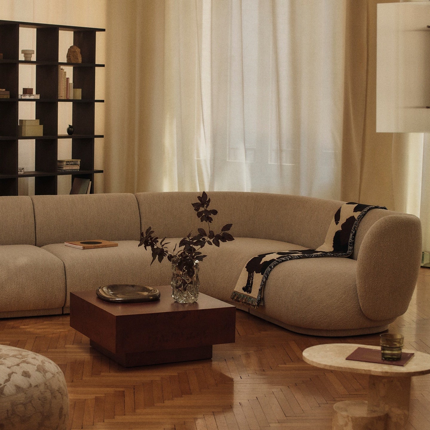 Rico Modular Sofa - Armrest Left - Soft Bouclé - Natural