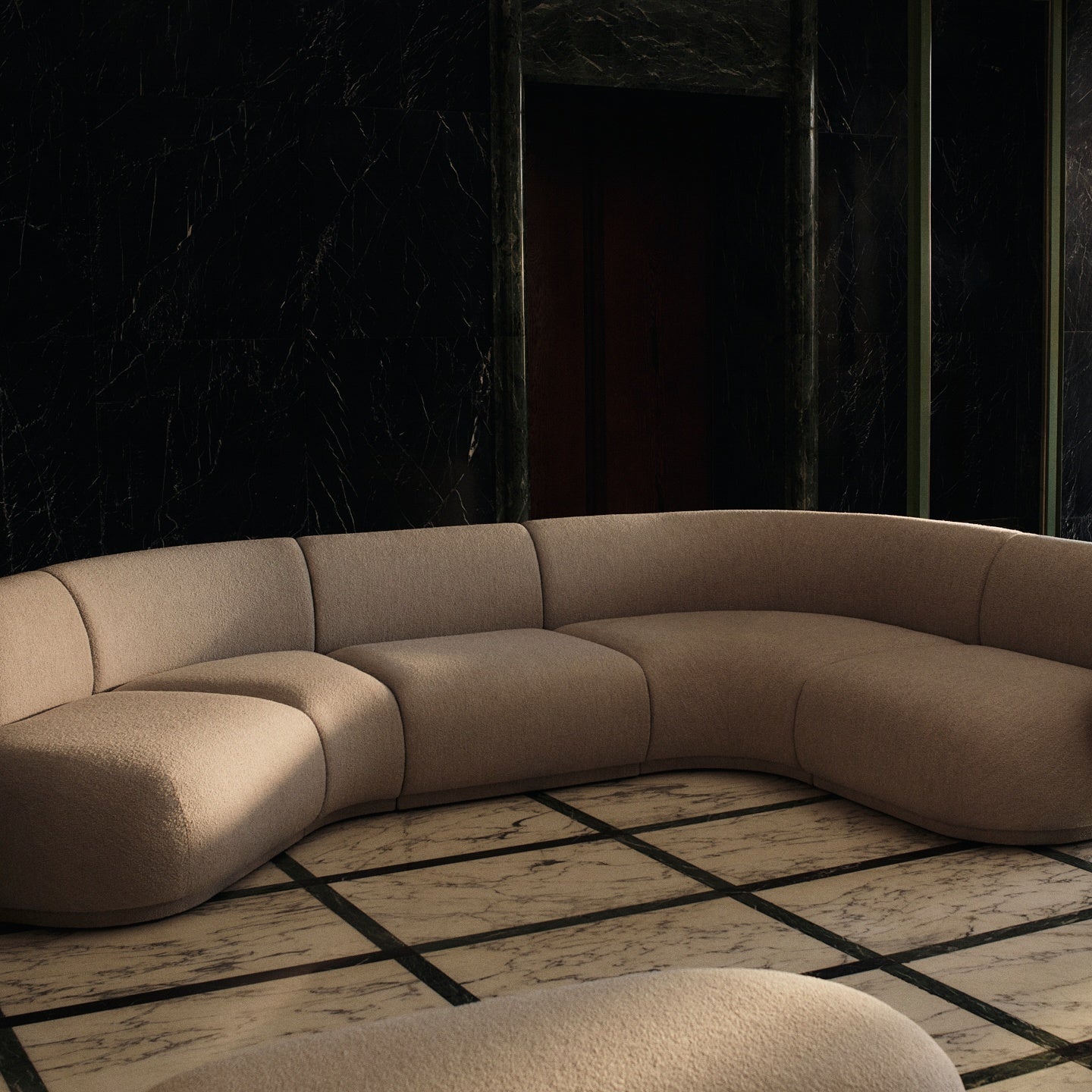 Rico Modular Sofa - Corner - Narrow - Soft Bouclé - Natural