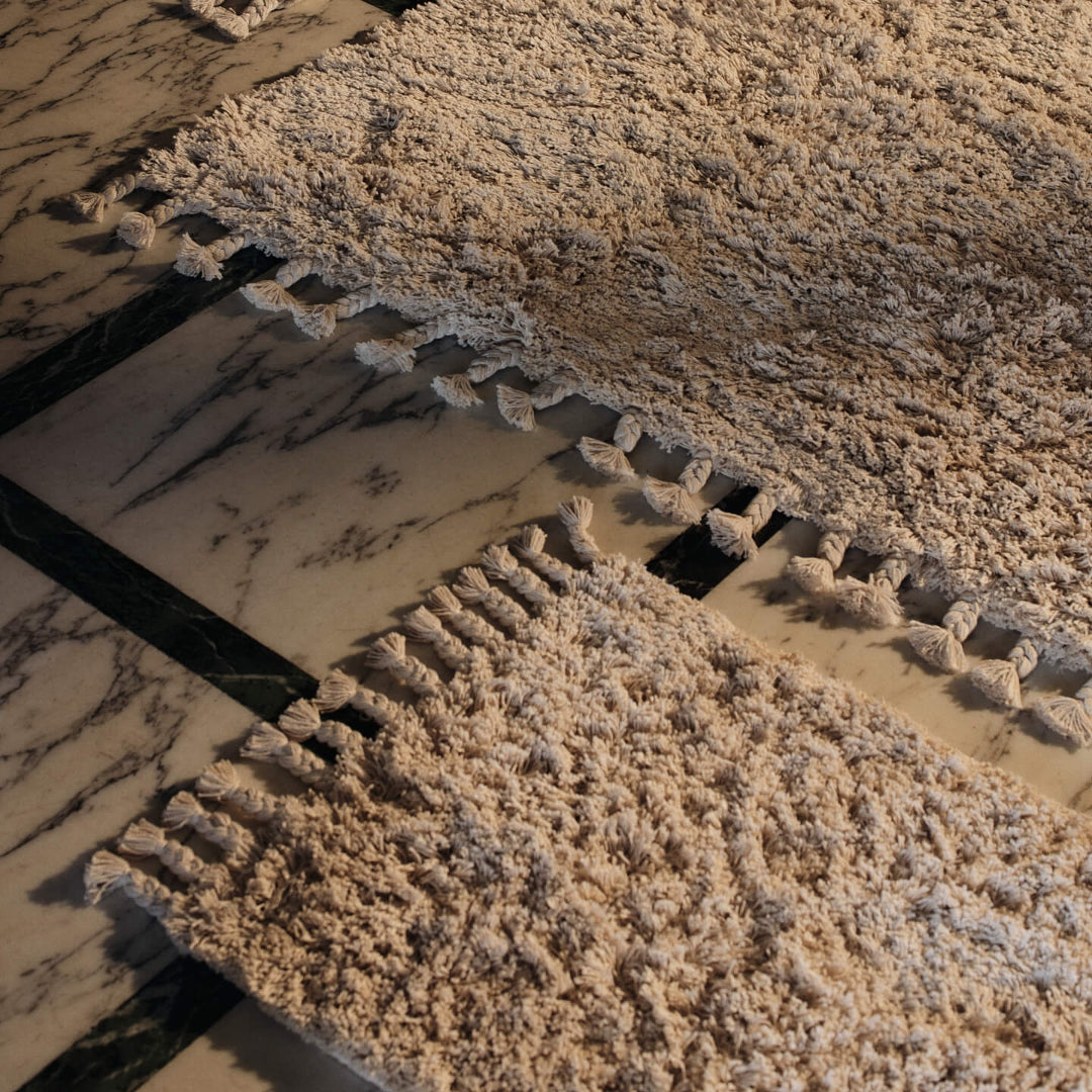 Amass Long Pile Mat - Off-White