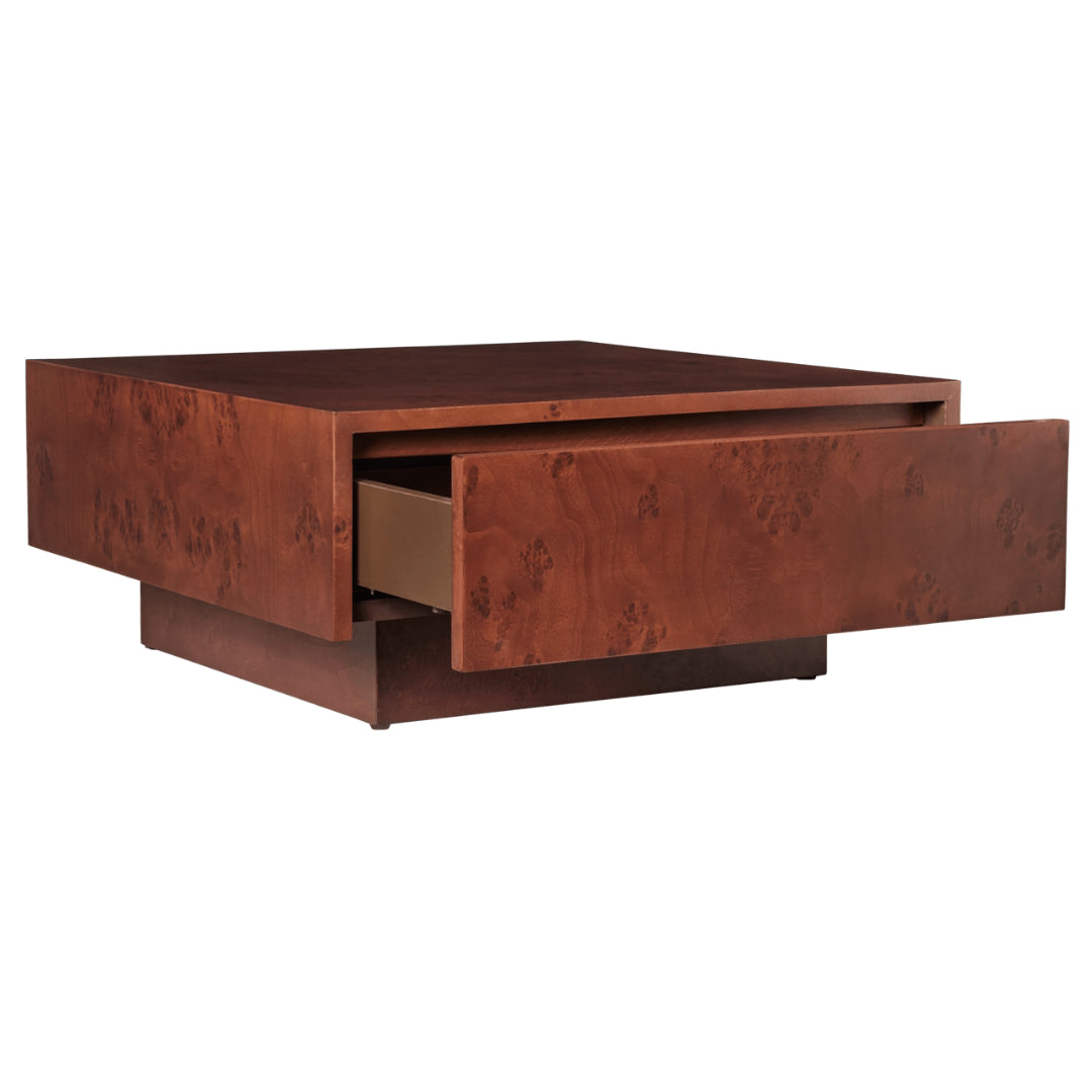 Burl Storage Coffee Table