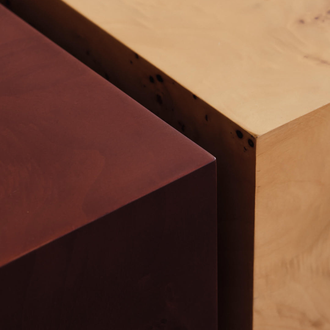 Burl Storage Coffee Table