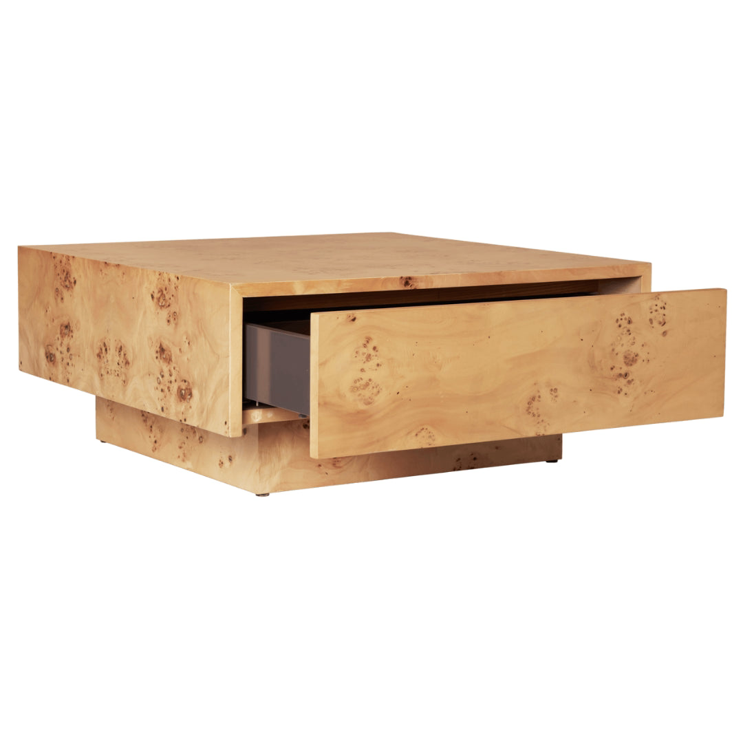 Burl Storage Coffee Table