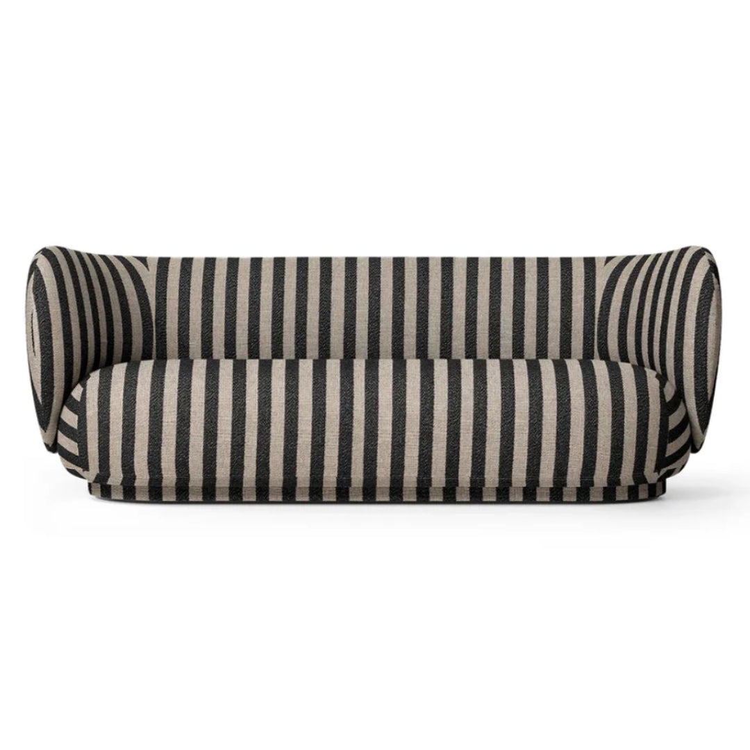 Rico 3-Seater Sofa - Louisiana - Sand/Black