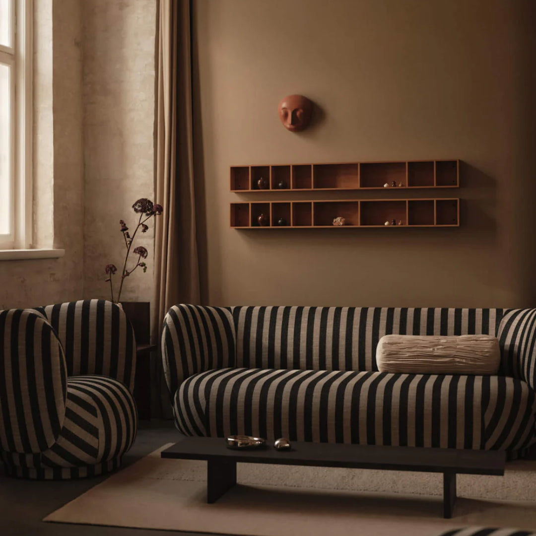 Rico 3-Seater Sofa - Louisiana - Sand/Black