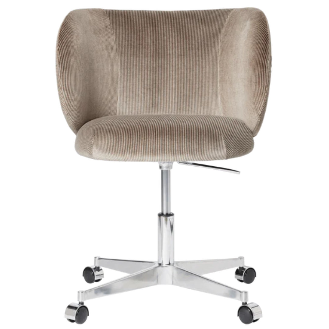 Rico Dining Chair - Castors - Devoré Velvet - Flint Grey