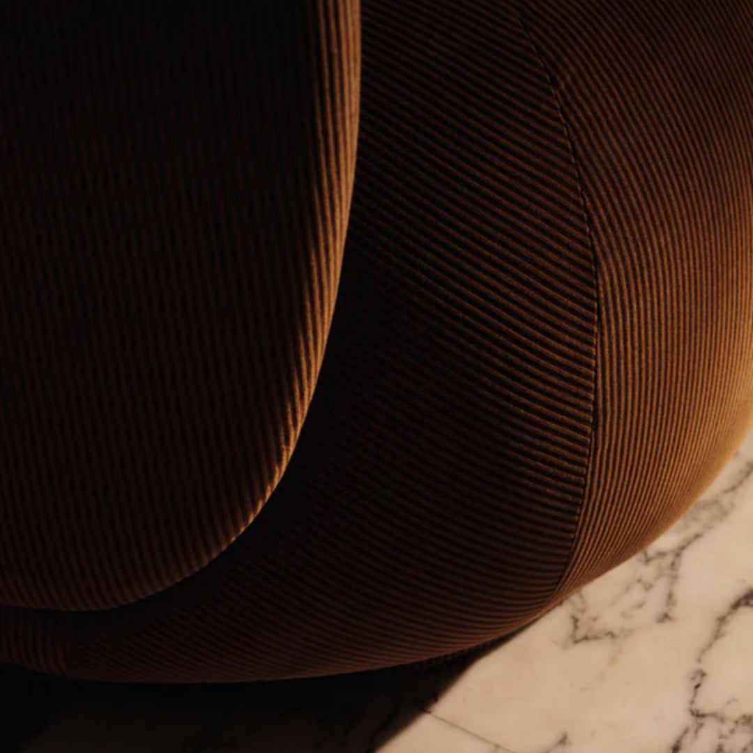 Rico Lounge Chair - Devoré Velvet - Rust