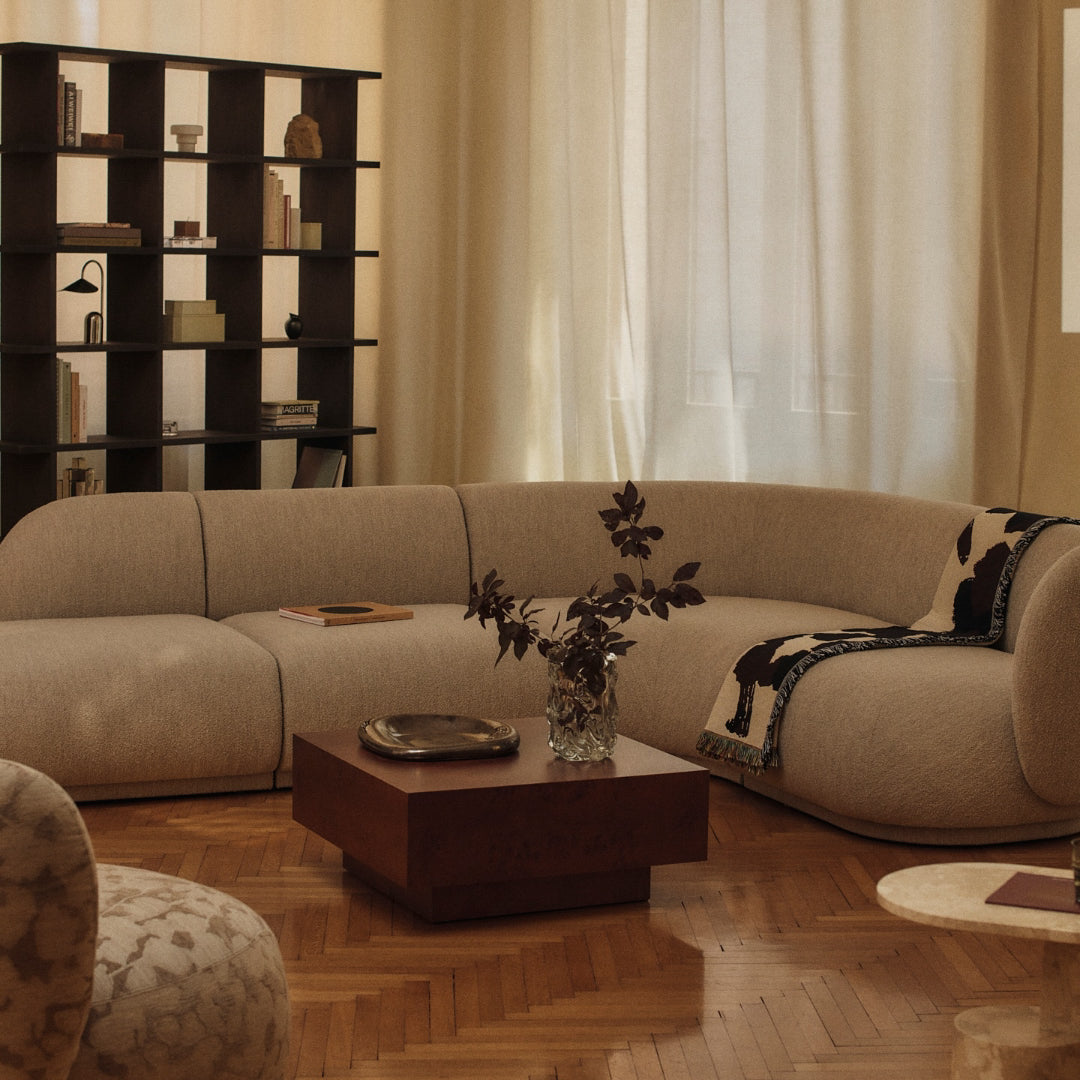 Rico Modular Sofa - Corner - Wide - Soft Bouclé - Natural