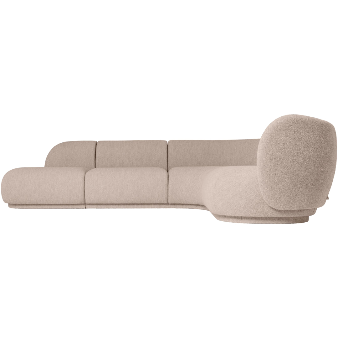 Rico Modular Sofa - Corner - Wide - Soft Bouclé - Natural