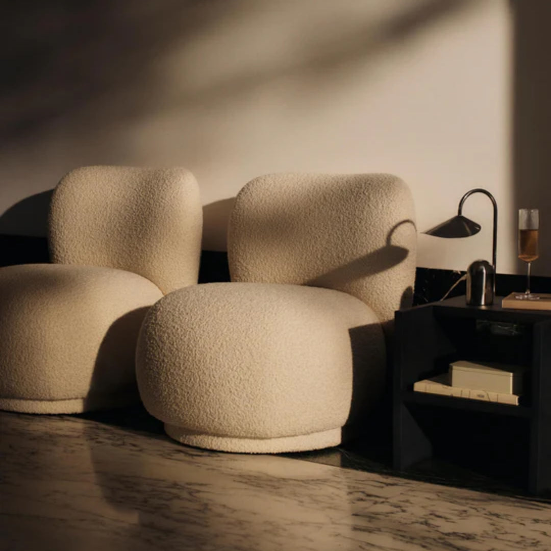 Rico Piccolo Lounge Chair - Swivel - Nordic Bouclé - Off-White