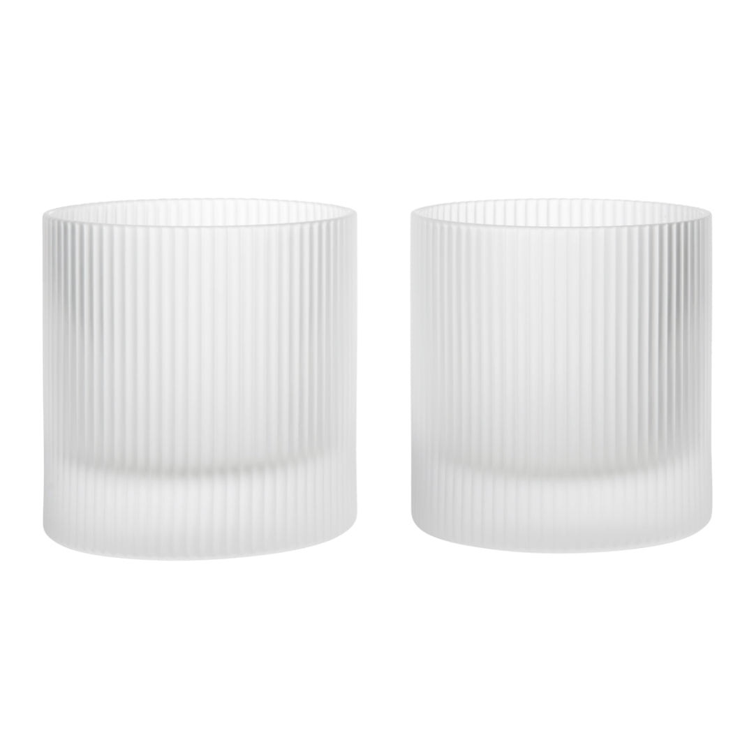 Ripple Tumbler Glasses - Set of 2 - Frosted