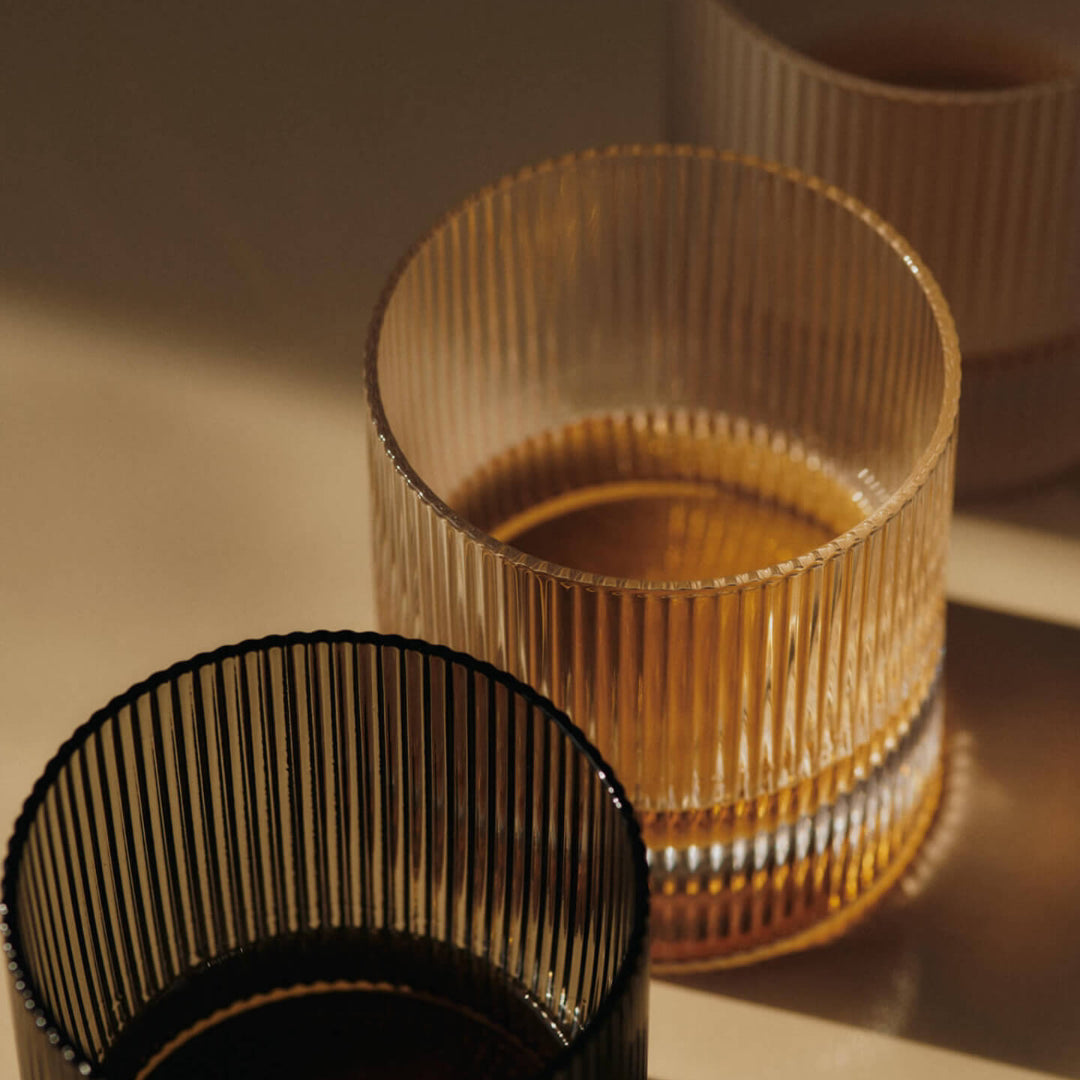 Ripple Tumbler Glasses - Set of 2 - Frosted