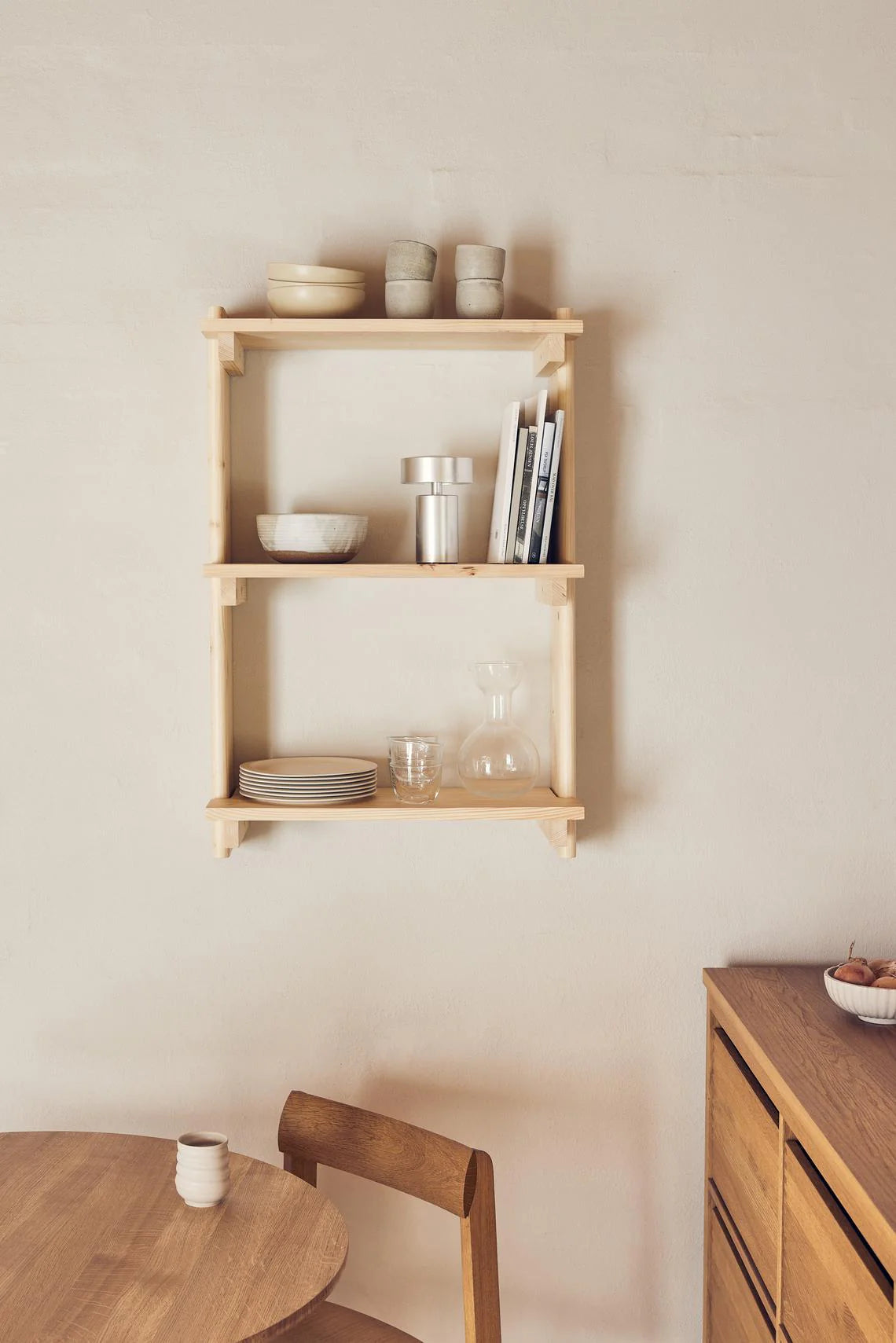 Beam Wall Shelf 3, Pine
