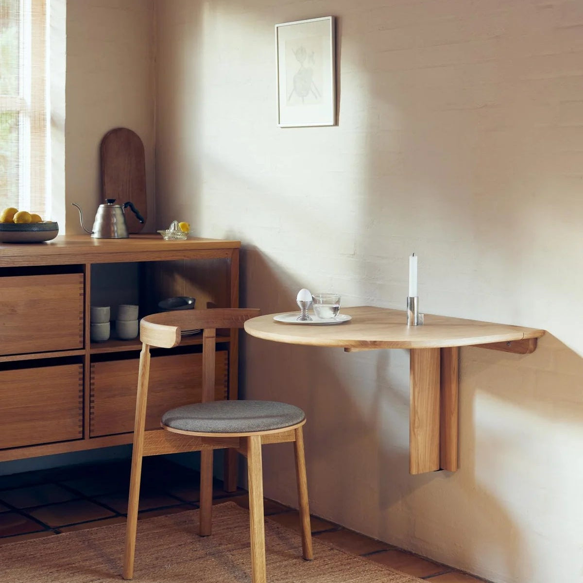 Trefoil Folding Wall Table