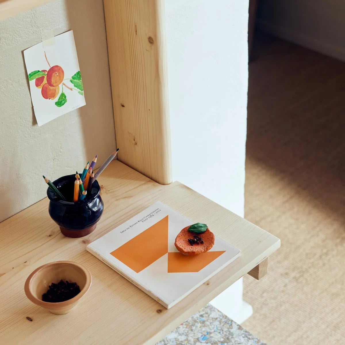Beam Wall Office Shelf 3, Pine