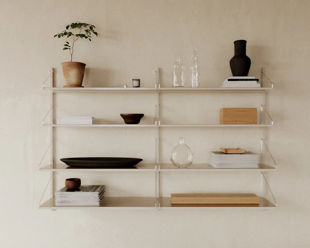 Shelf Library Hanger Section │ H42.7 │ Warm White Steel