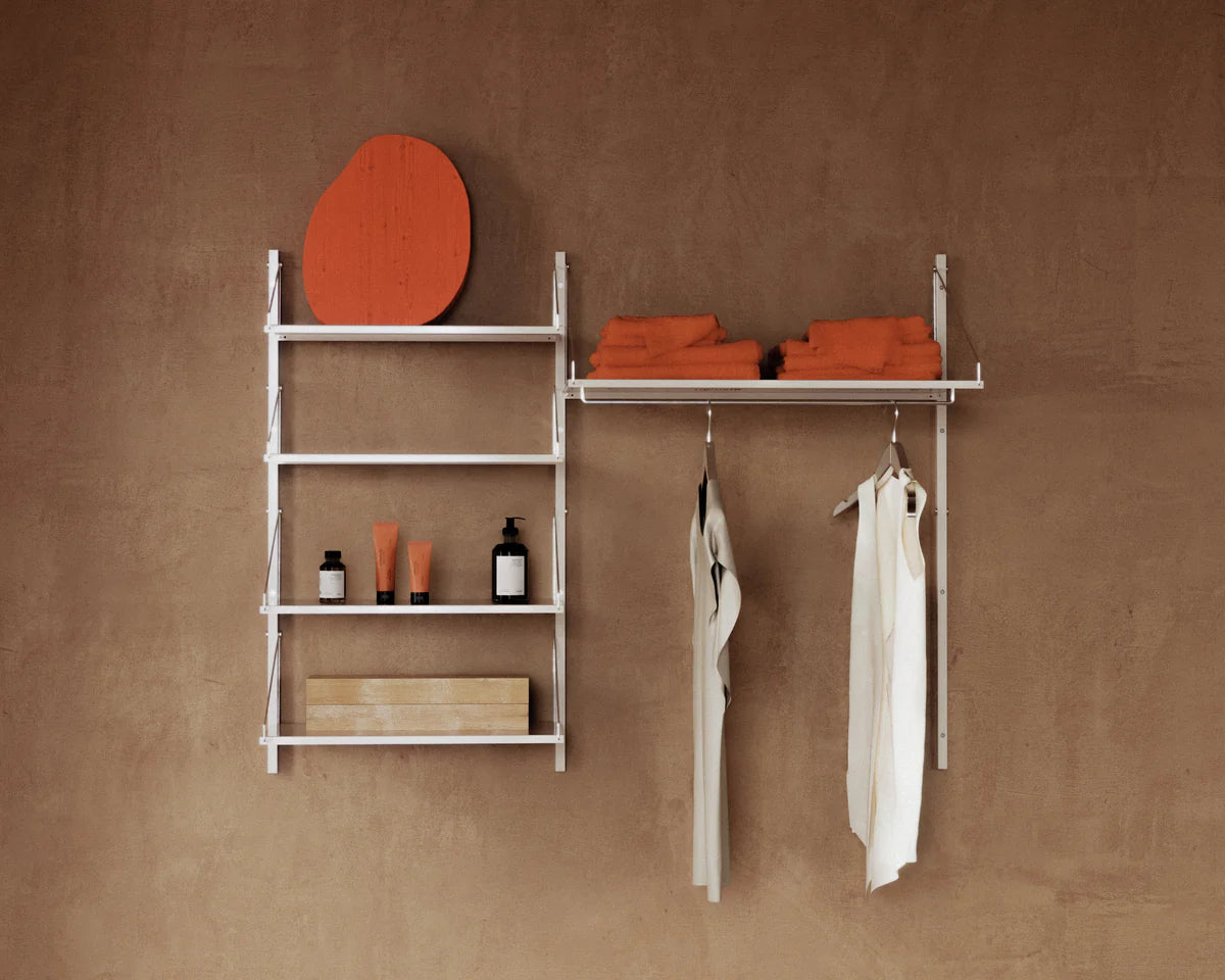 Shelf Library Hanger Section │ H42.7 │ Warm White Steel