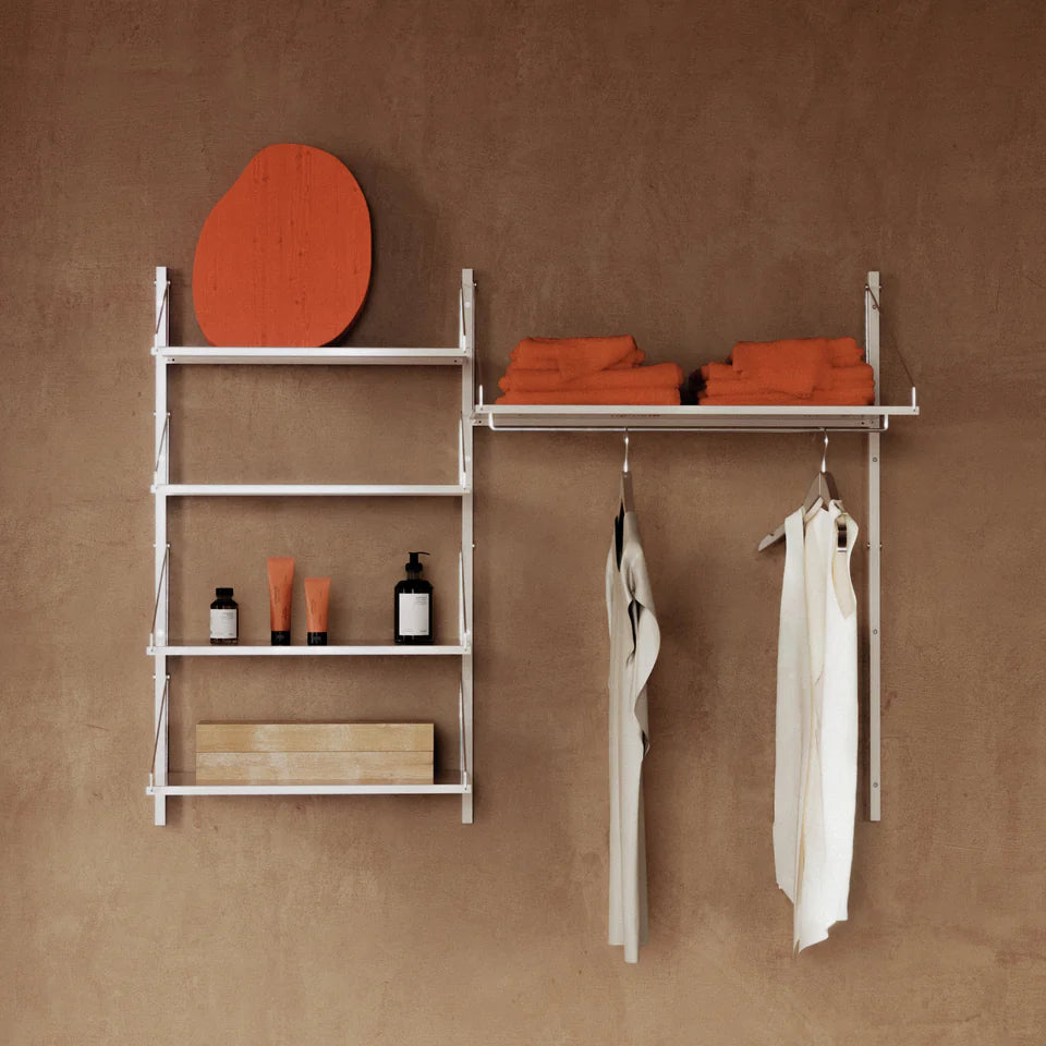 Shelf Library Hanger Section │ H42.7 │ Warm White Steel