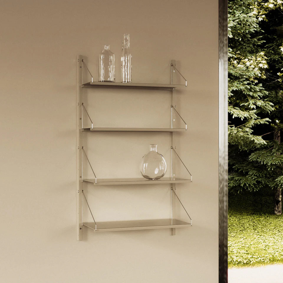 Shelf Library Single Section │ H42.7 │ Warm White Steel