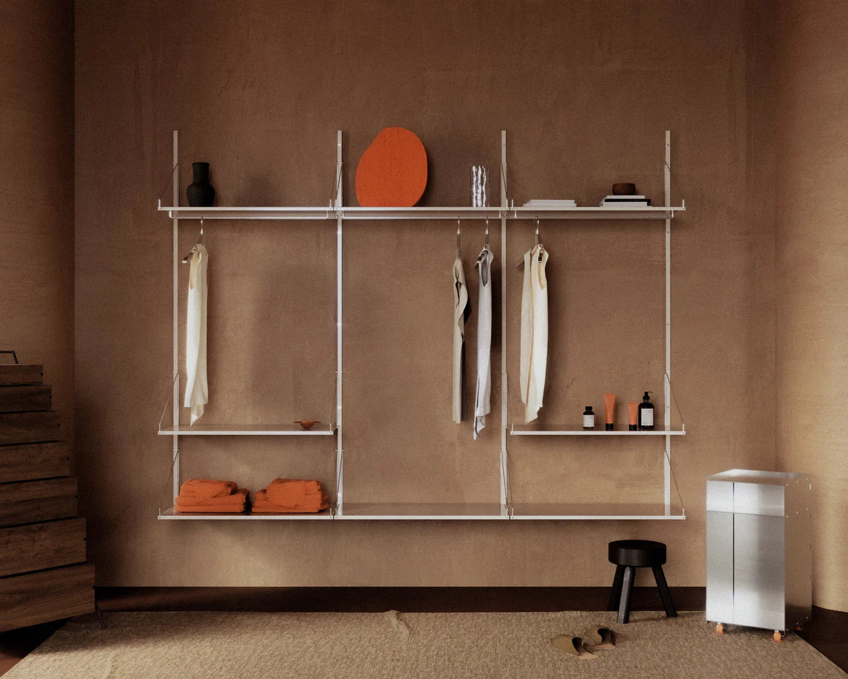 Shelf Library Hanger Section │ H72 │ Warm White Steel